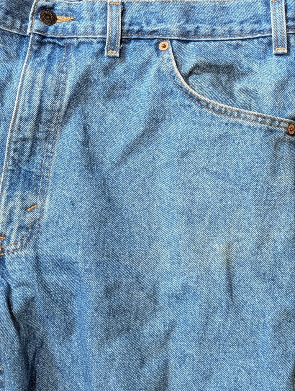 Levi's 506 Late 90s‎ Orange Tag Classic Straight Leg Men's Light Wash Blue Jeans - Picture 6 of 8